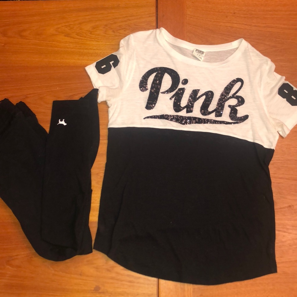 PINK Bundle! leggings and jersey top